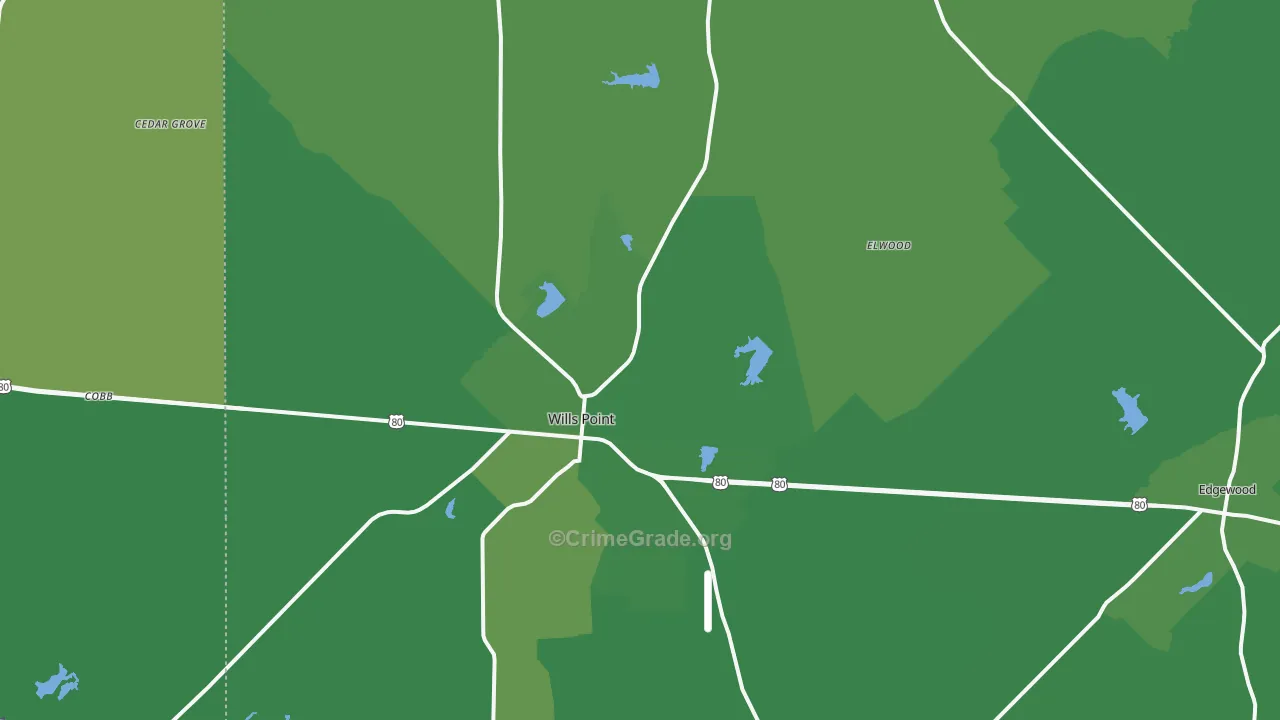 75169, TX Map of Vehicle Theft Rates
