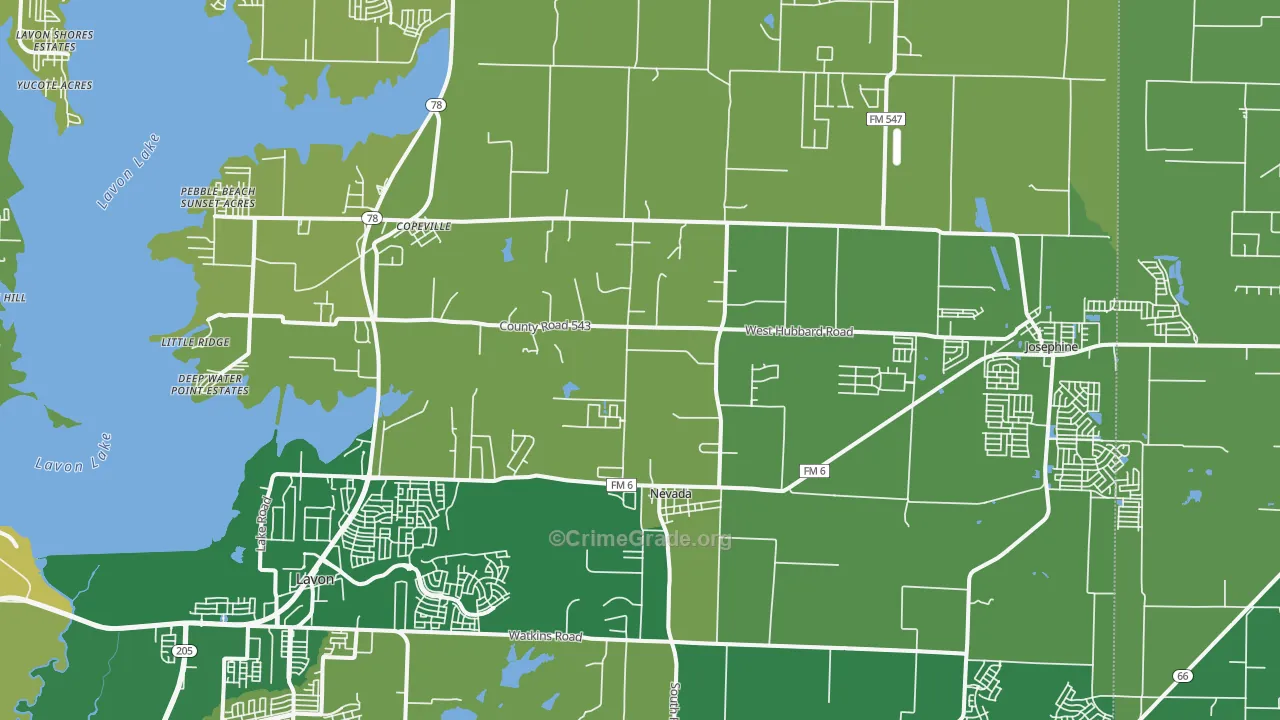 75173, TX Map of Vehicle Theft Rates