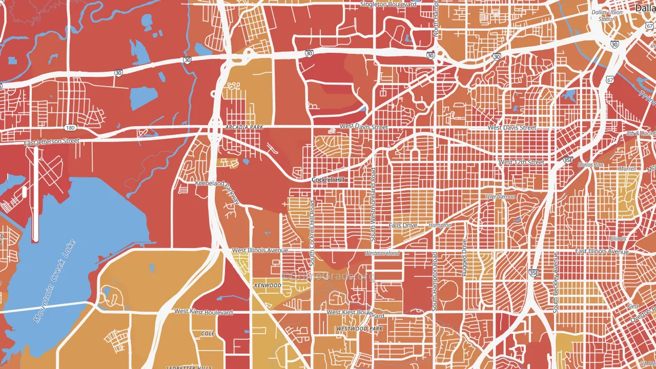 75211, TX Map of Vehicle Theft Rates