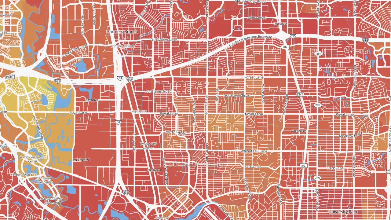 75229, TX Map of Vehicle Theft Rates