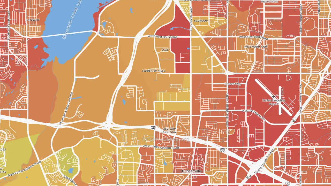 75236, TX Map of Vehicle Theft Rates