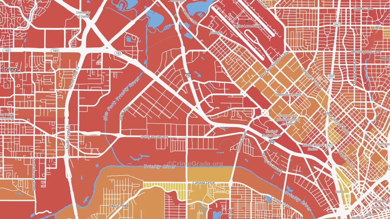 75247, TX Map of Vehicle Theft Rates