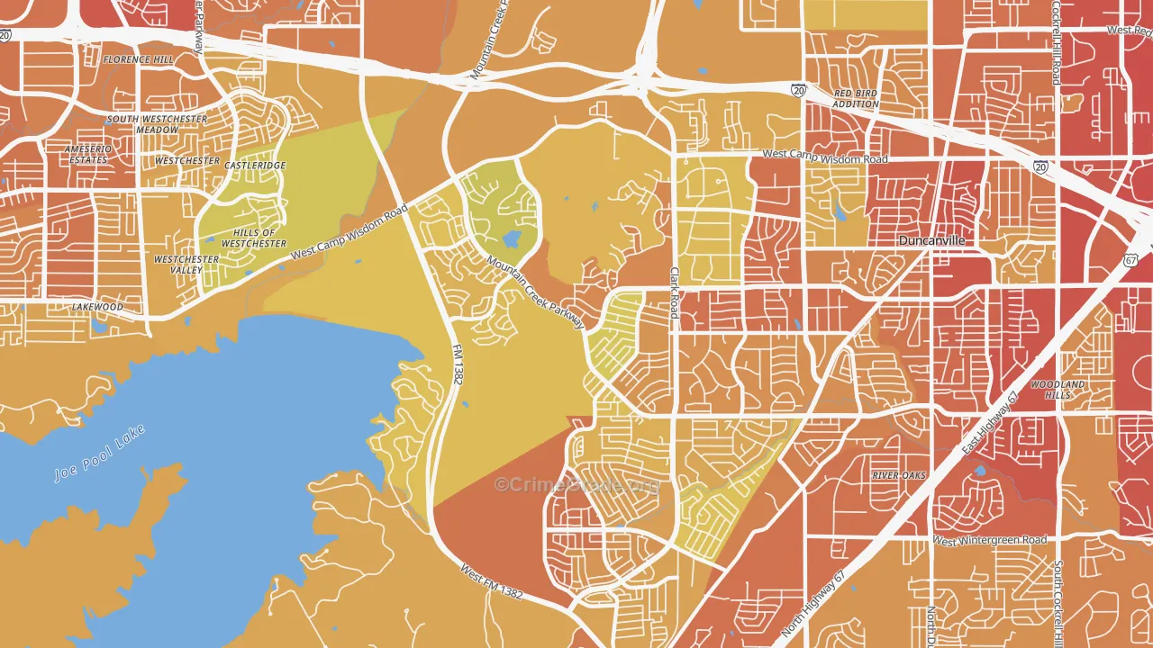75249, TX Map of Vehicle Theft Rates