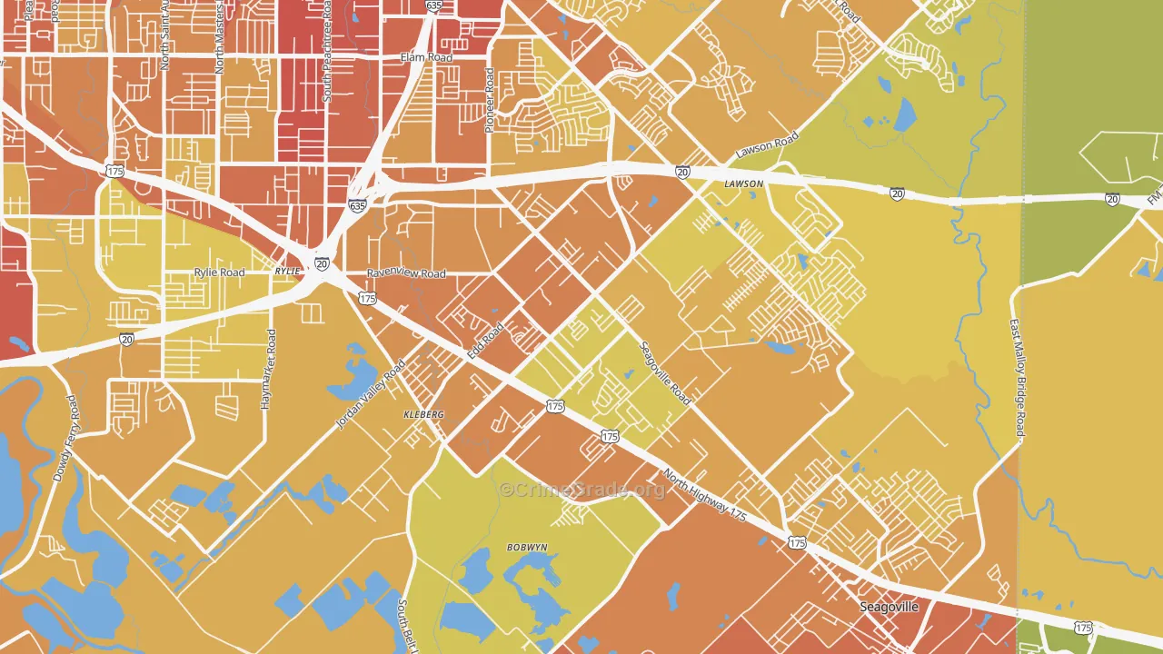 75253, TX Map of Vehicle Theft Rates
