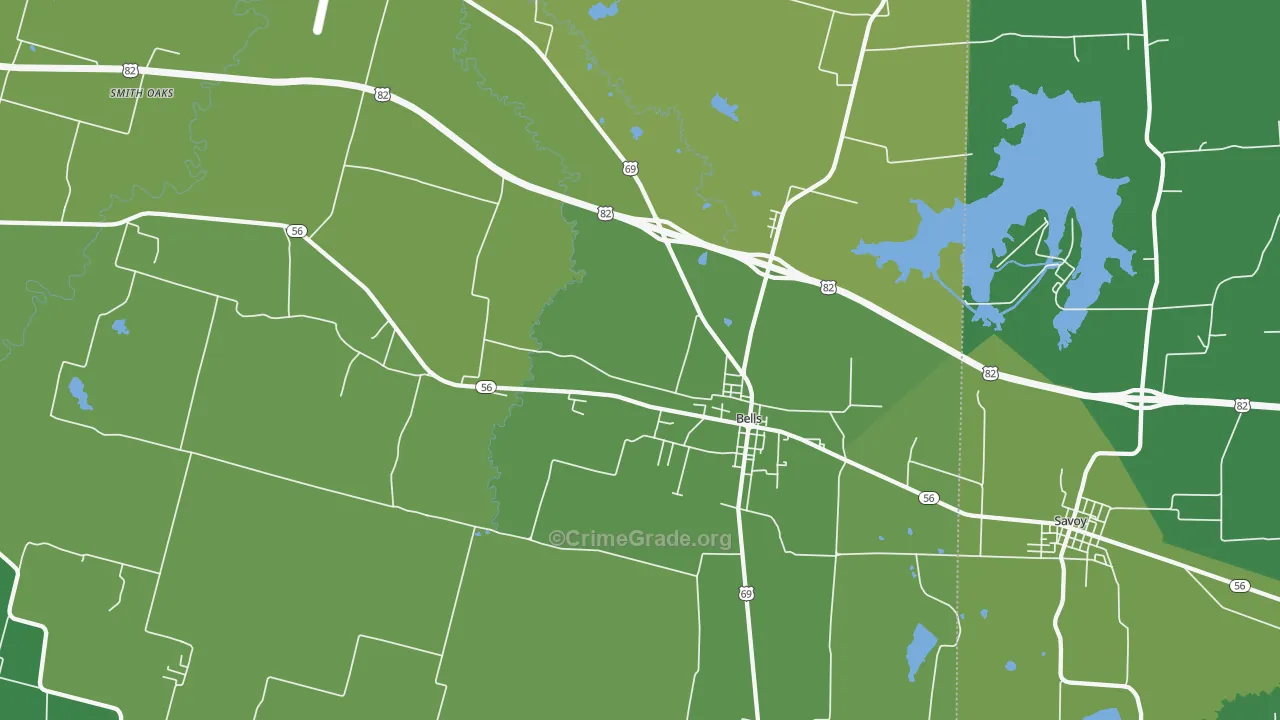 75414, TX Map of Vehicle Theft Rates