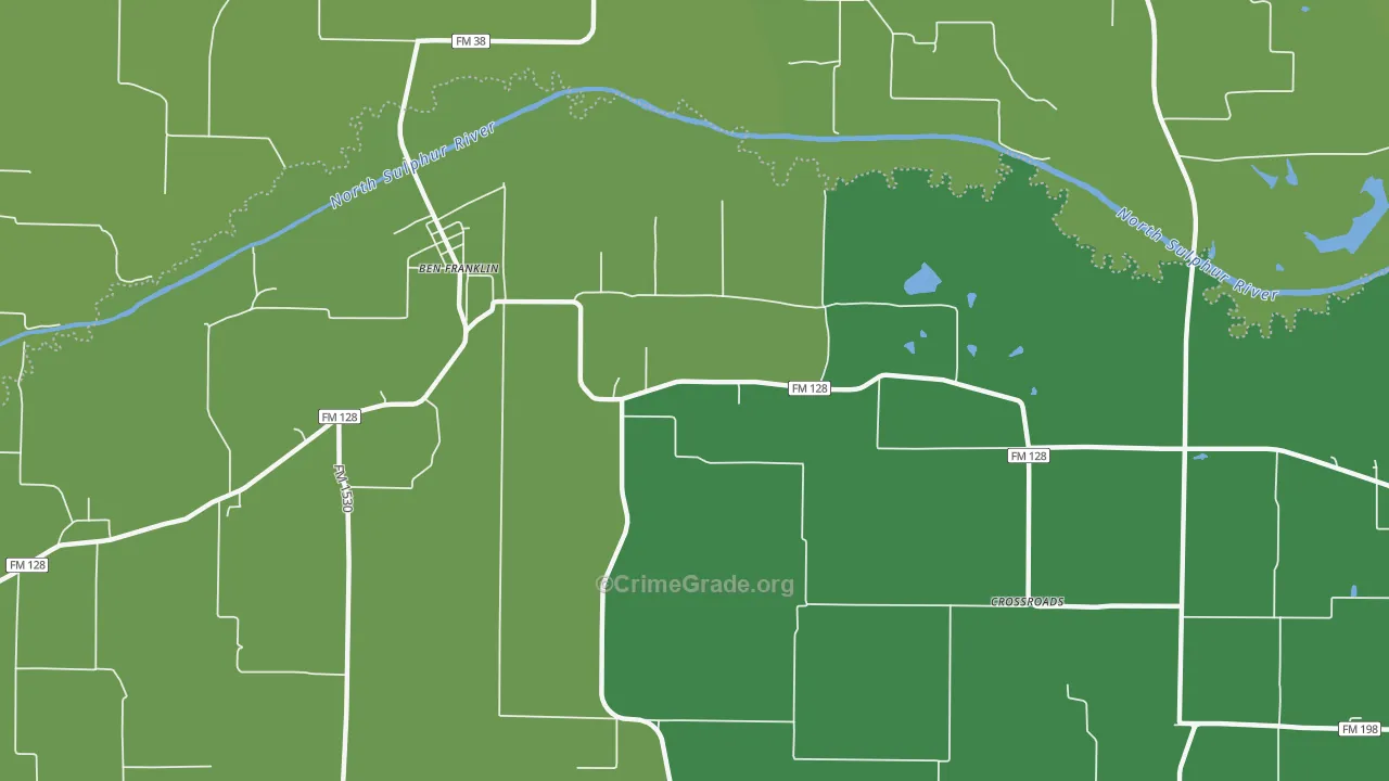 75415, TX Map of Vehicle Theft Rates