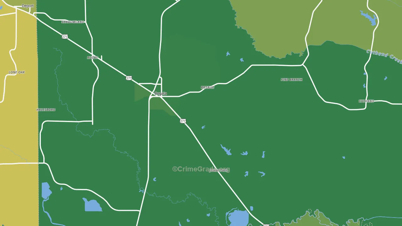 75417, TX Map of Vehicle Theft Rates