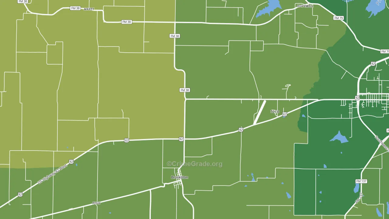 75421, TX Map of Vehicle Theft Rates