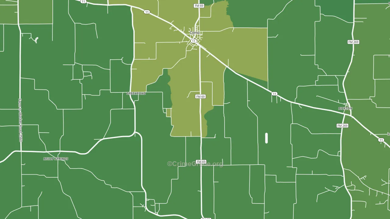 75431, TX Map of Vehicle Theft Rates