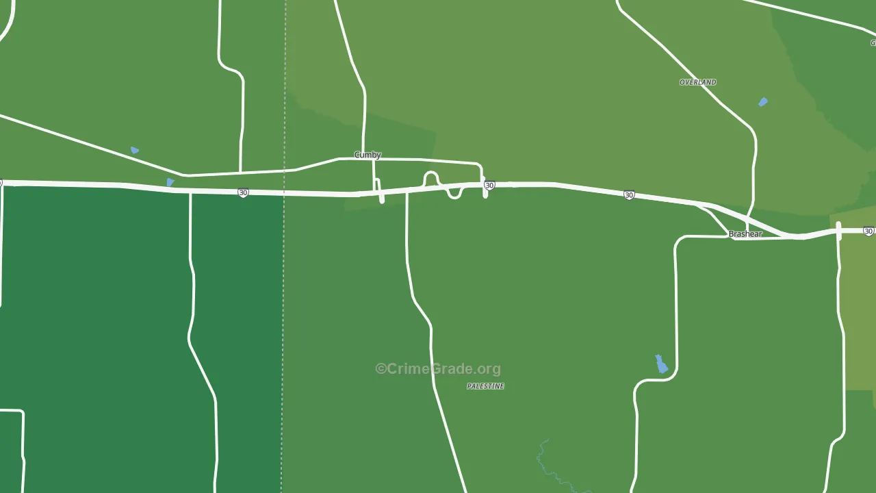 75433, TX Map of Vehicle Theft Rates