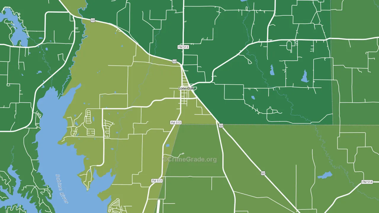 75453, TX Map of Vehicle Theft Rates