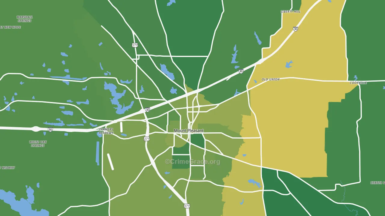 75455, TX Map of Vehicle Theft Rates
