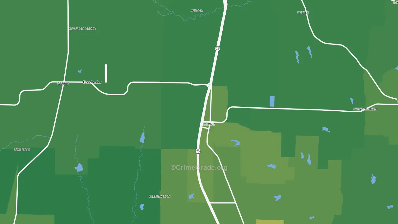 75459, TX Map of Vehicle Theft Rates