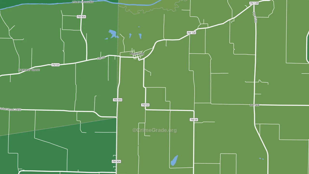 75469, TX Map of Vehicle Theft Rates