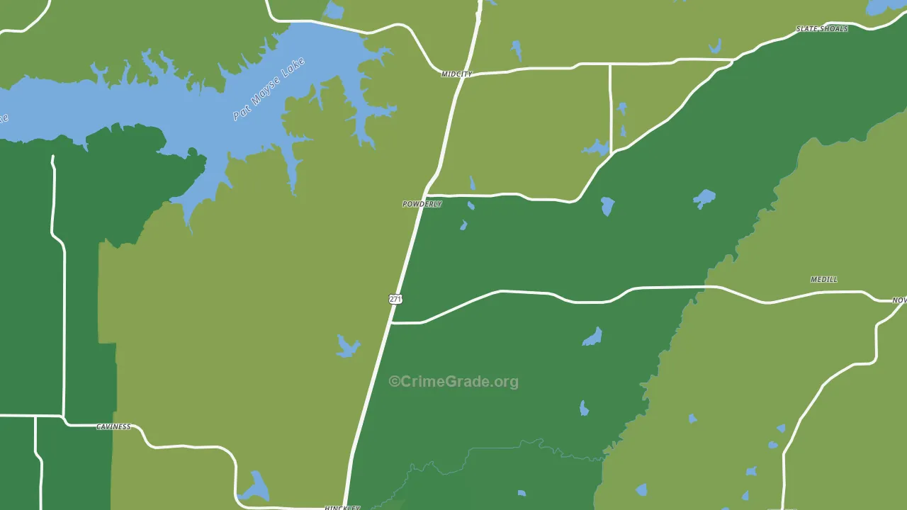 75473, TX Map of Vehicle Theft Rates