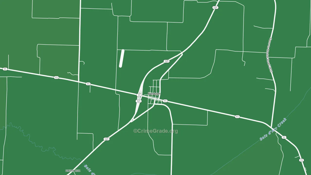 75475, TX Map of Vehicle Theft Rates