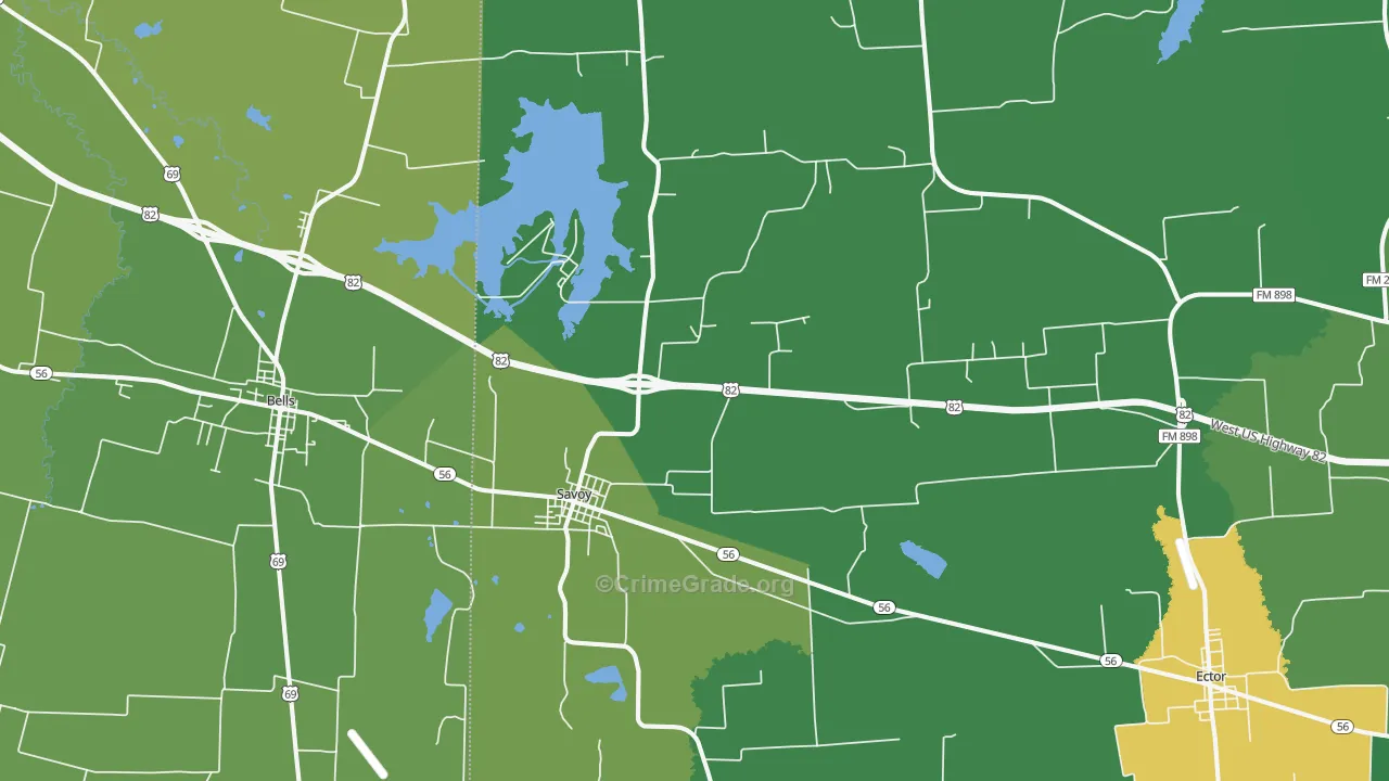 75479, TX Map of Vehicle Theft Rates