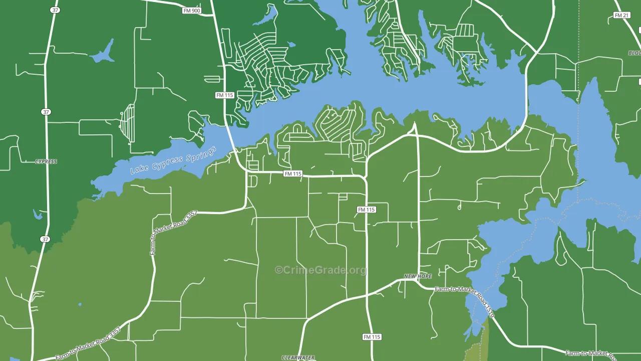 75480, TX Map of Vehicle Theft Rates