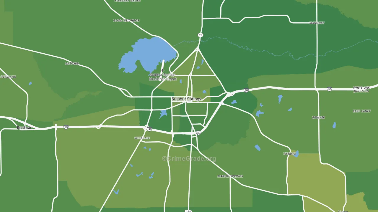 75482, TX Map of Vehicle Theft Rates
