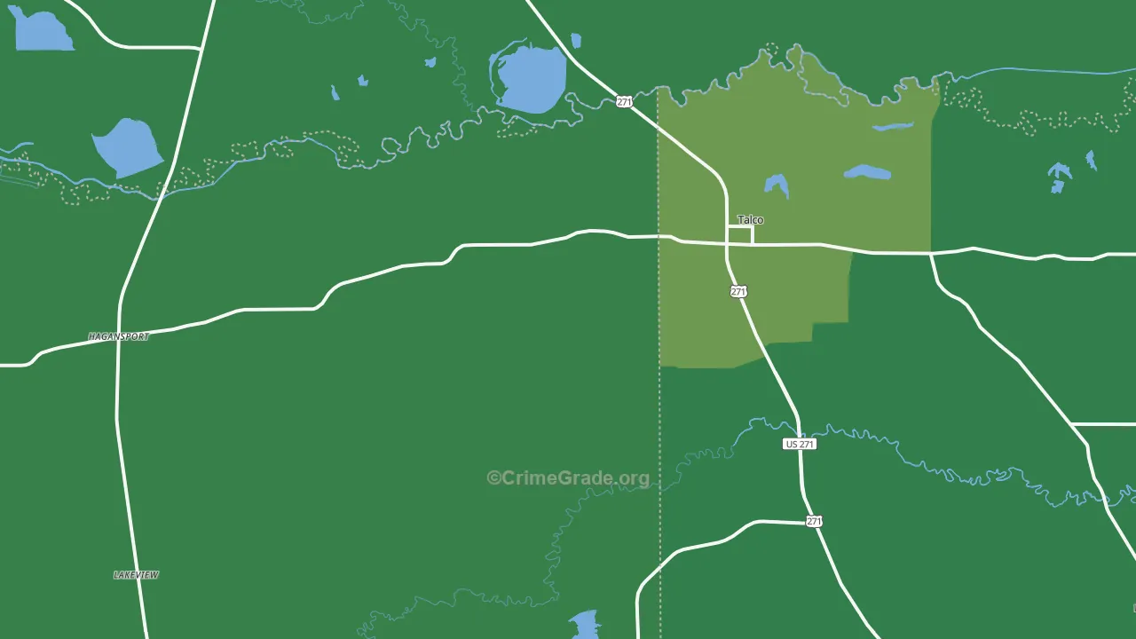 75487, TX Map of Vehicle Theft Rates