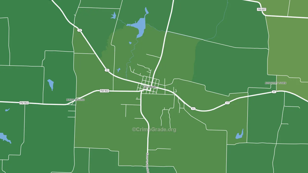75489, TX Map of Vehicle Theft Rates