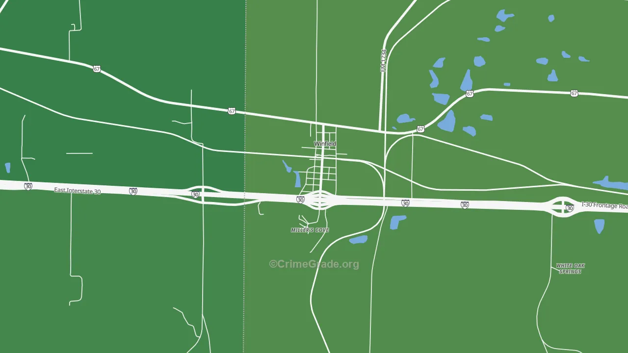 75493, TX Map of Vehicle Theft Rates