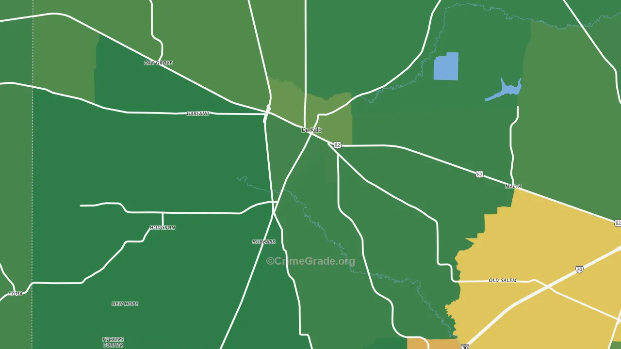 75559, TX Map of Vehicle Theft Rates