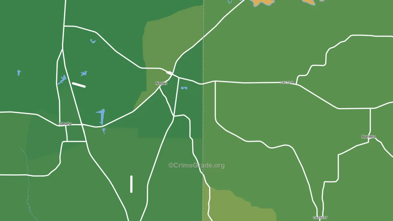 75568, TX Map of Vehicle Theft Rates