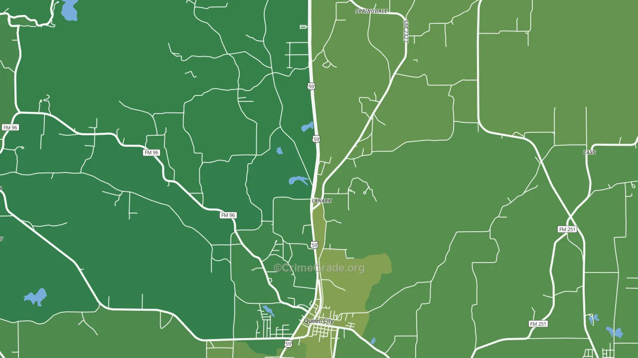 75572, TX Map of Vehicle Theft Rates