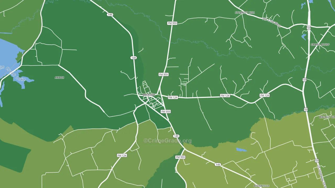 75631, TX Map of Vehicle Theft Rates