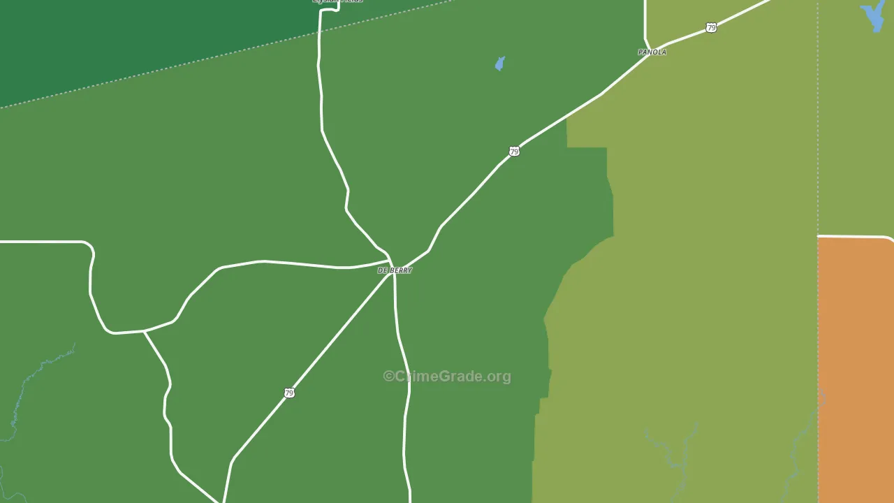 75639, TX Map of Vehicle Theft Rates