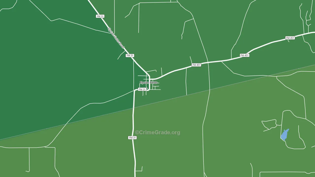 75642, TX Map of Vehicle Theft Rates