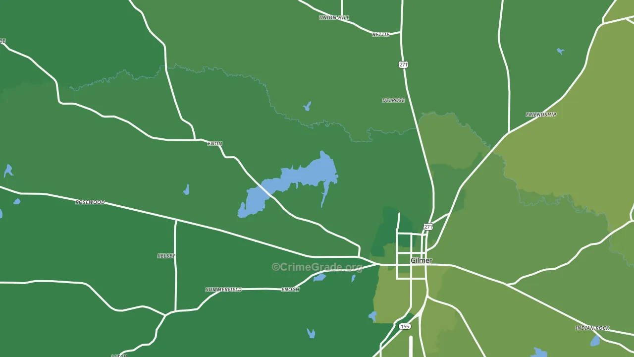 75644, TX Map of Vehicle Theft Rates