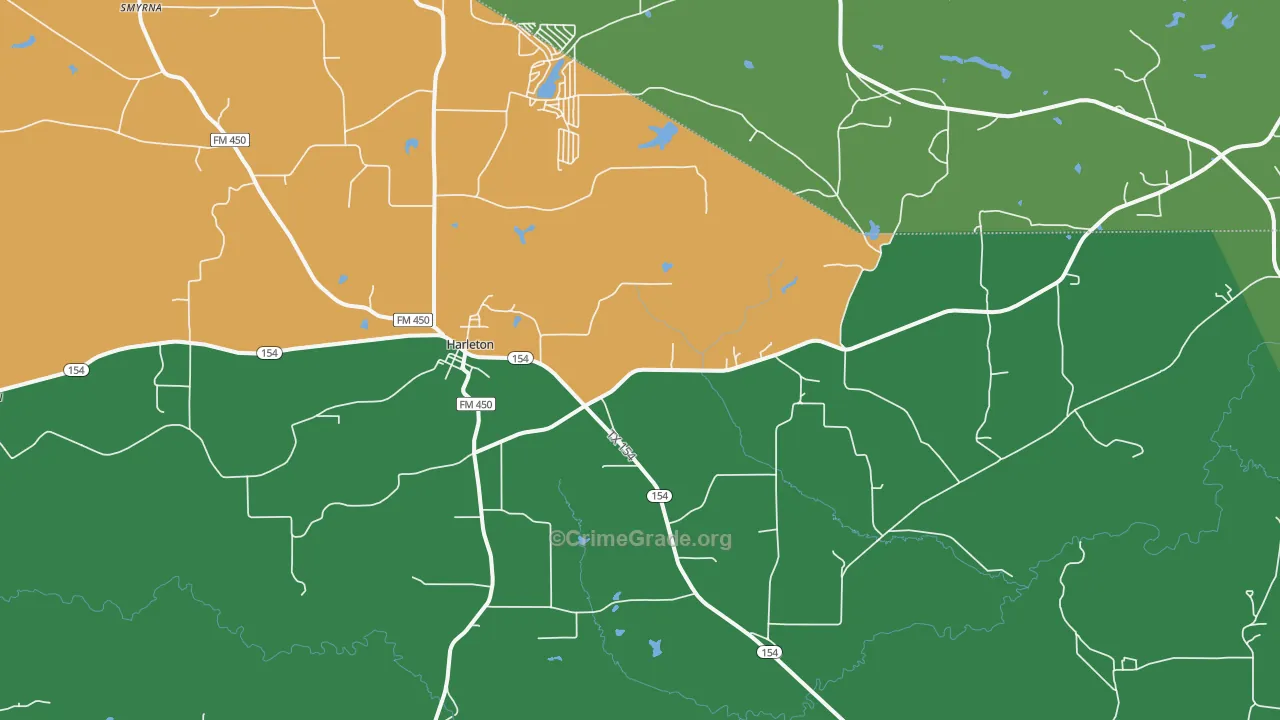 75651, TX Map of Vehicle Theft Rates