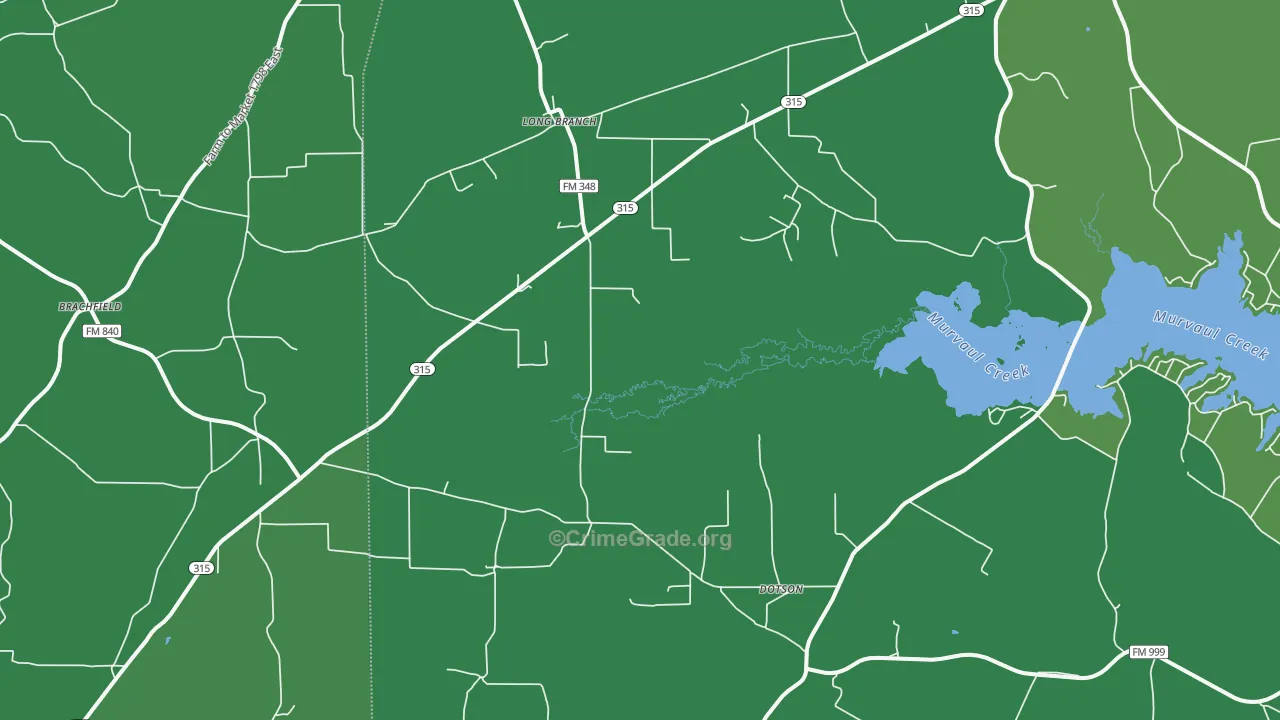 75669, TX Map of Vehicle Theft Rates