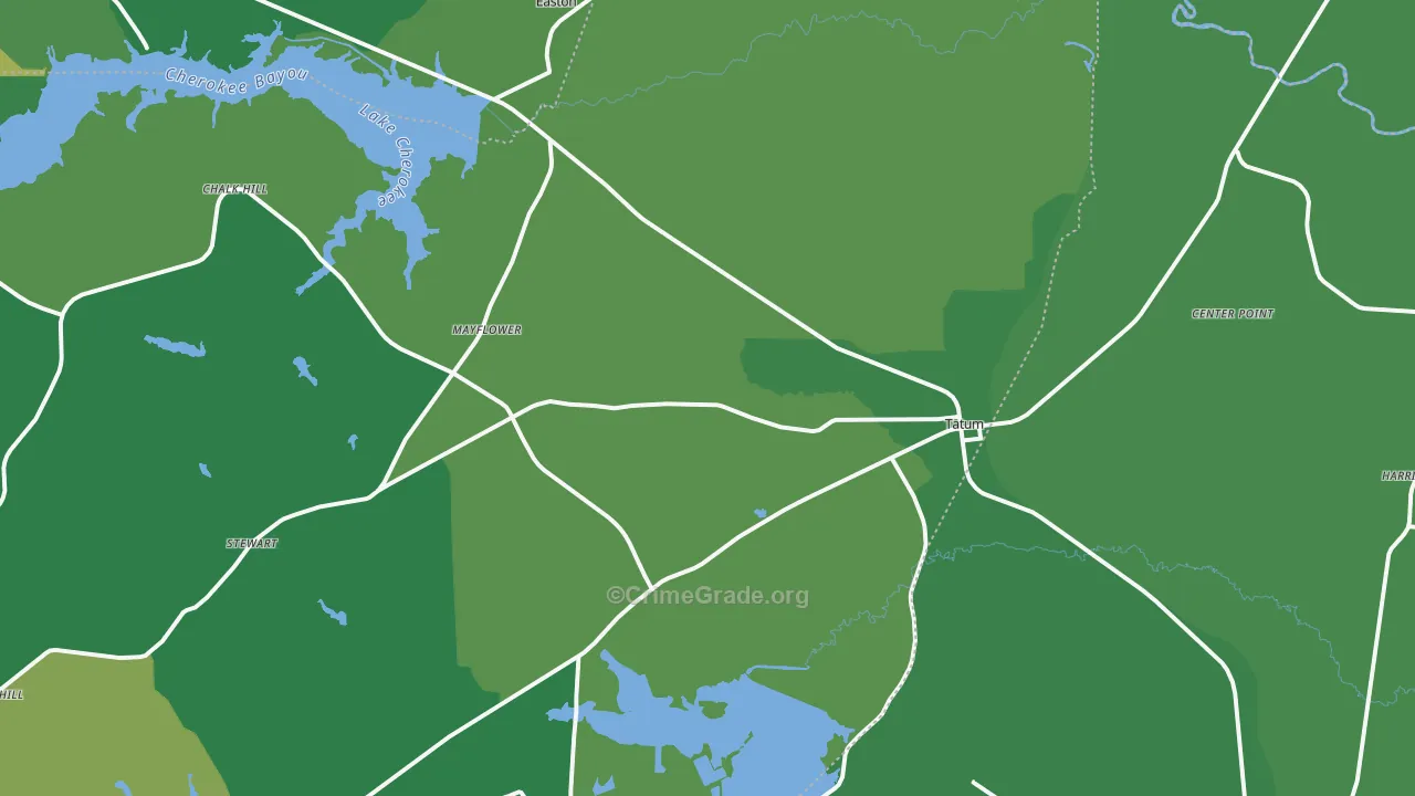 75691, TX Map of Vehicle Theft Rates