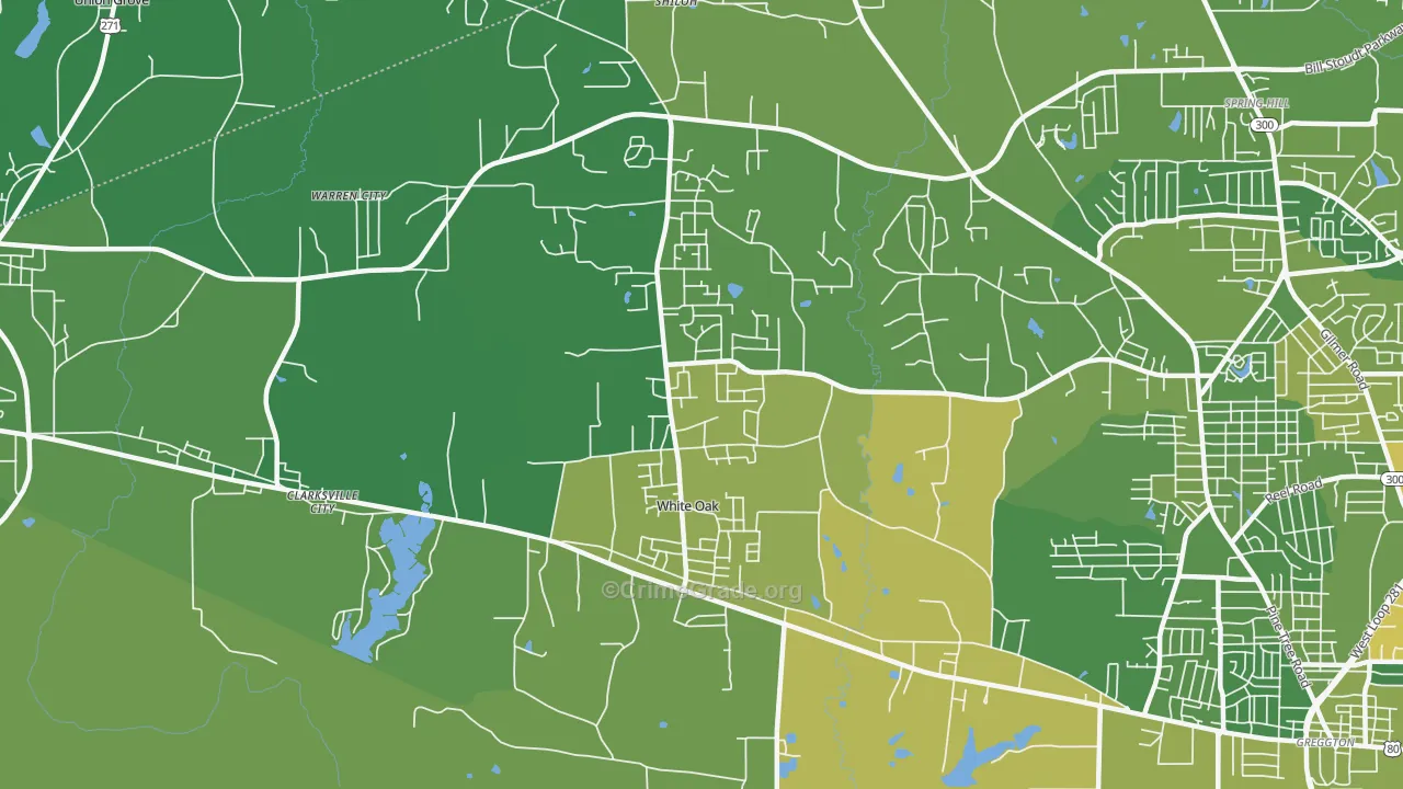 75693, TX Map of Vehicle Theft Rates