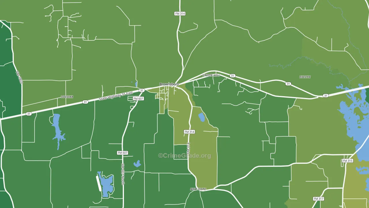 75756, TX Map of Vehicle Theft Rates