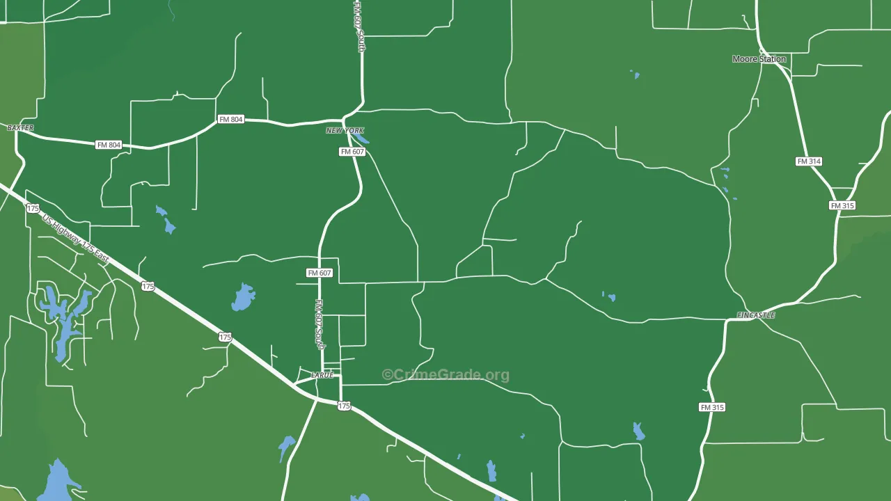 75770, TX Map of Vehicle Theft Rates
