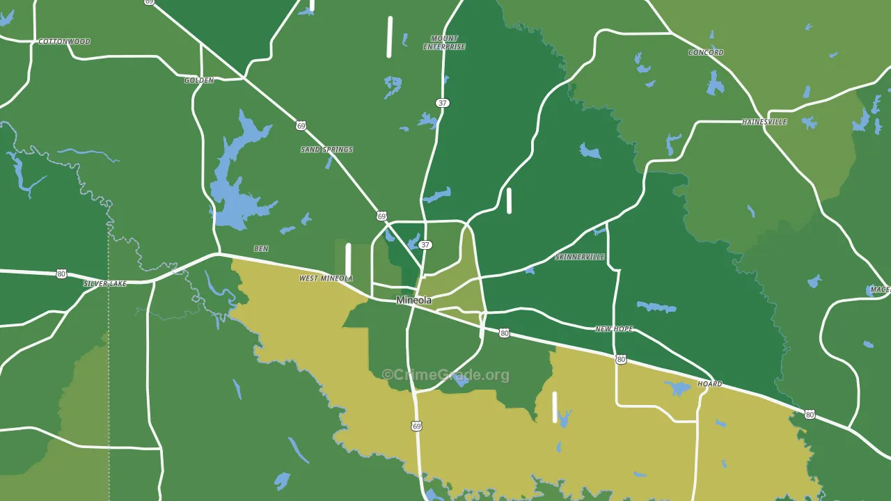 75773, TX Map of Vehicle Theft Rates
