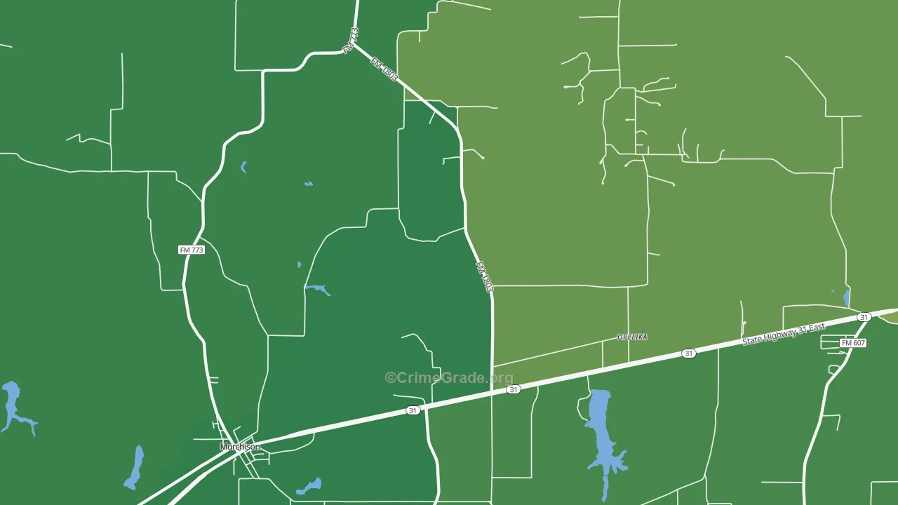 75778, TX Map of Vehicle Theft Rates
