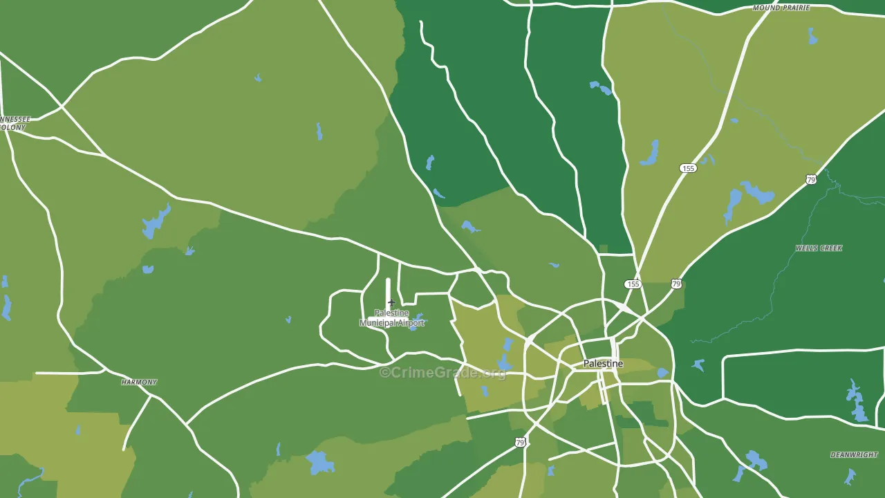 75803, TX Map of Vehicle Theft Rates