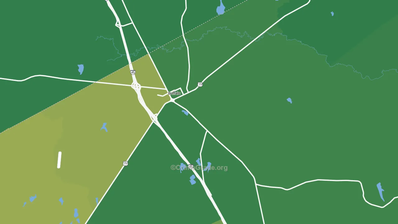 75831, TX Map of Vehicle Theft Rates