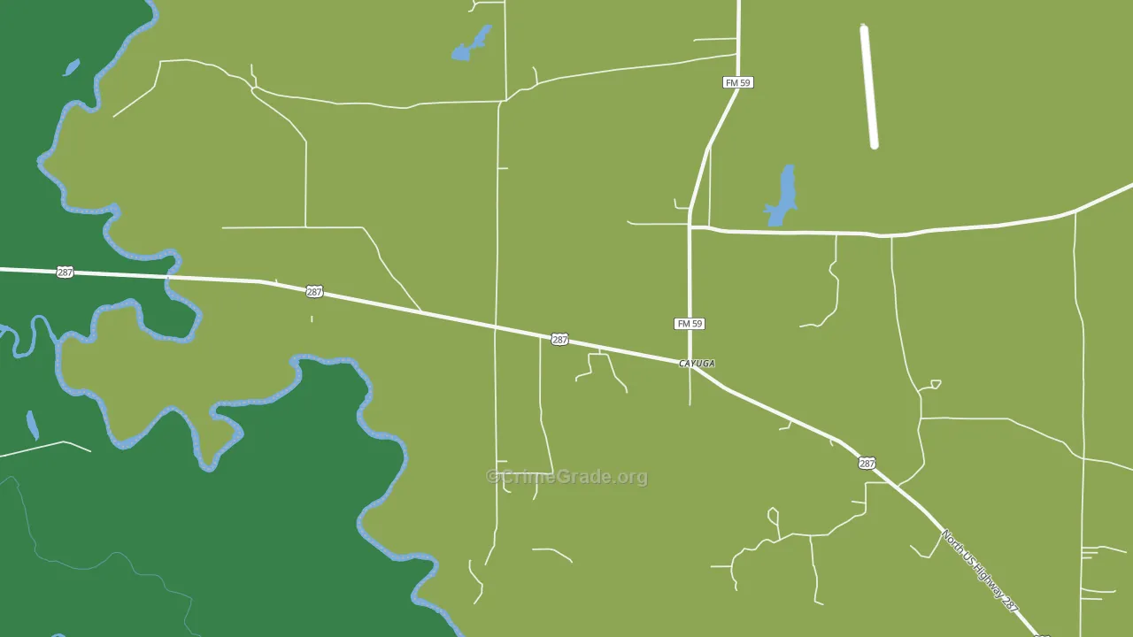 75832, TX Map of Vehicle Theft Rates