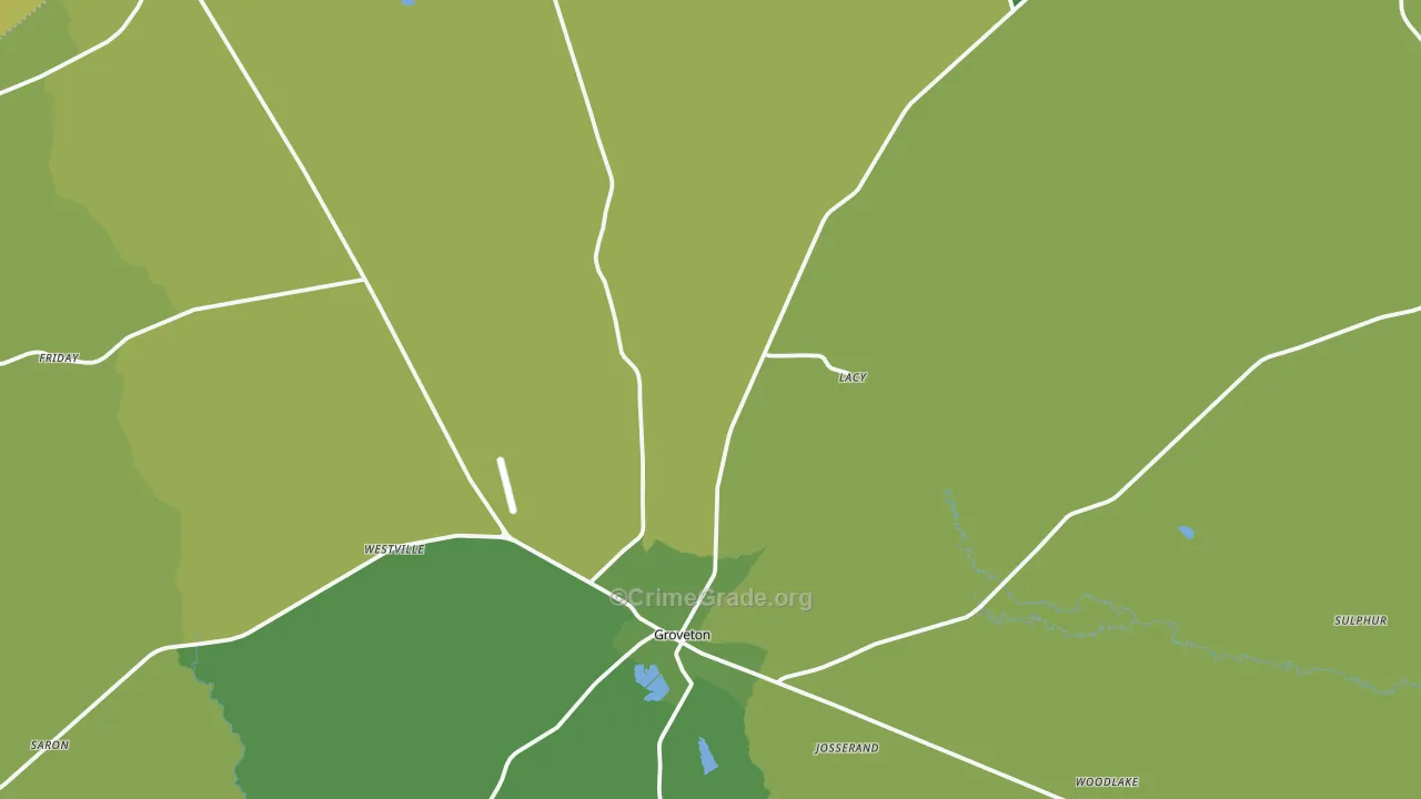 75845, TX Map of Vehicle Theft Rates