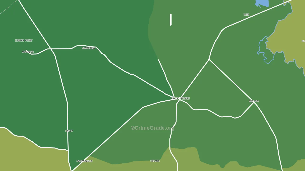 75926, TX Map of Vehicle Theft Rates