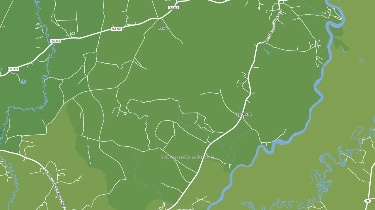 75928, TX Map of Vehicle Theft Rates