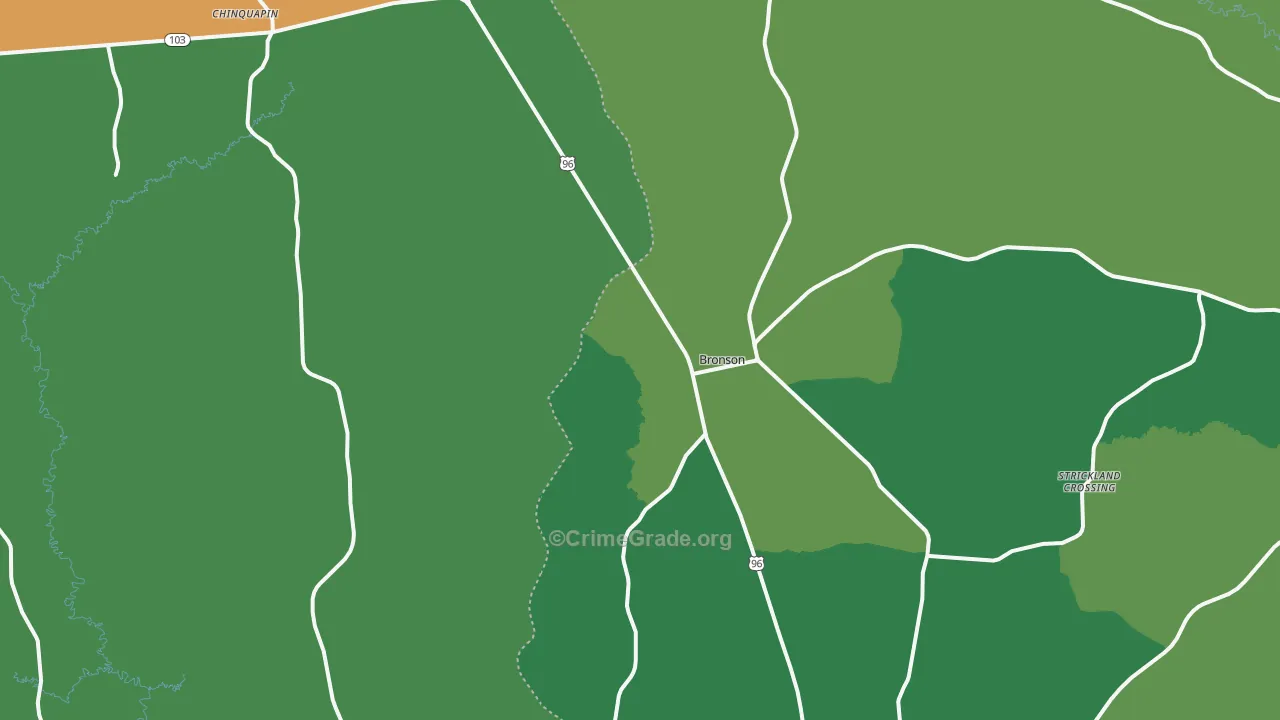 75930, TX Map of Vehicle Theft Rates