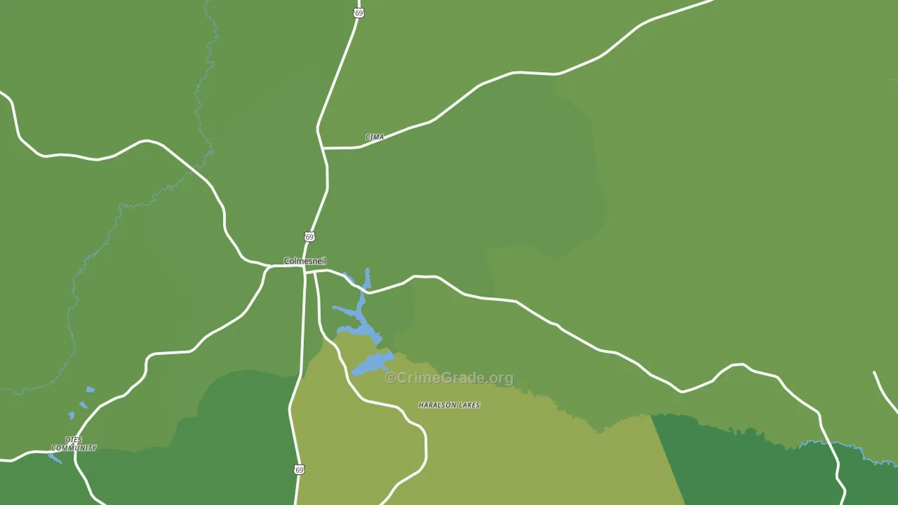 75938, TX Map of Vehicle Theft Rates