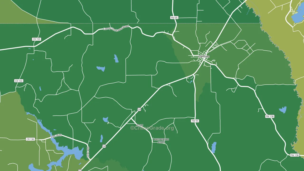 75946, TX Map of Vehicle Theft Rates